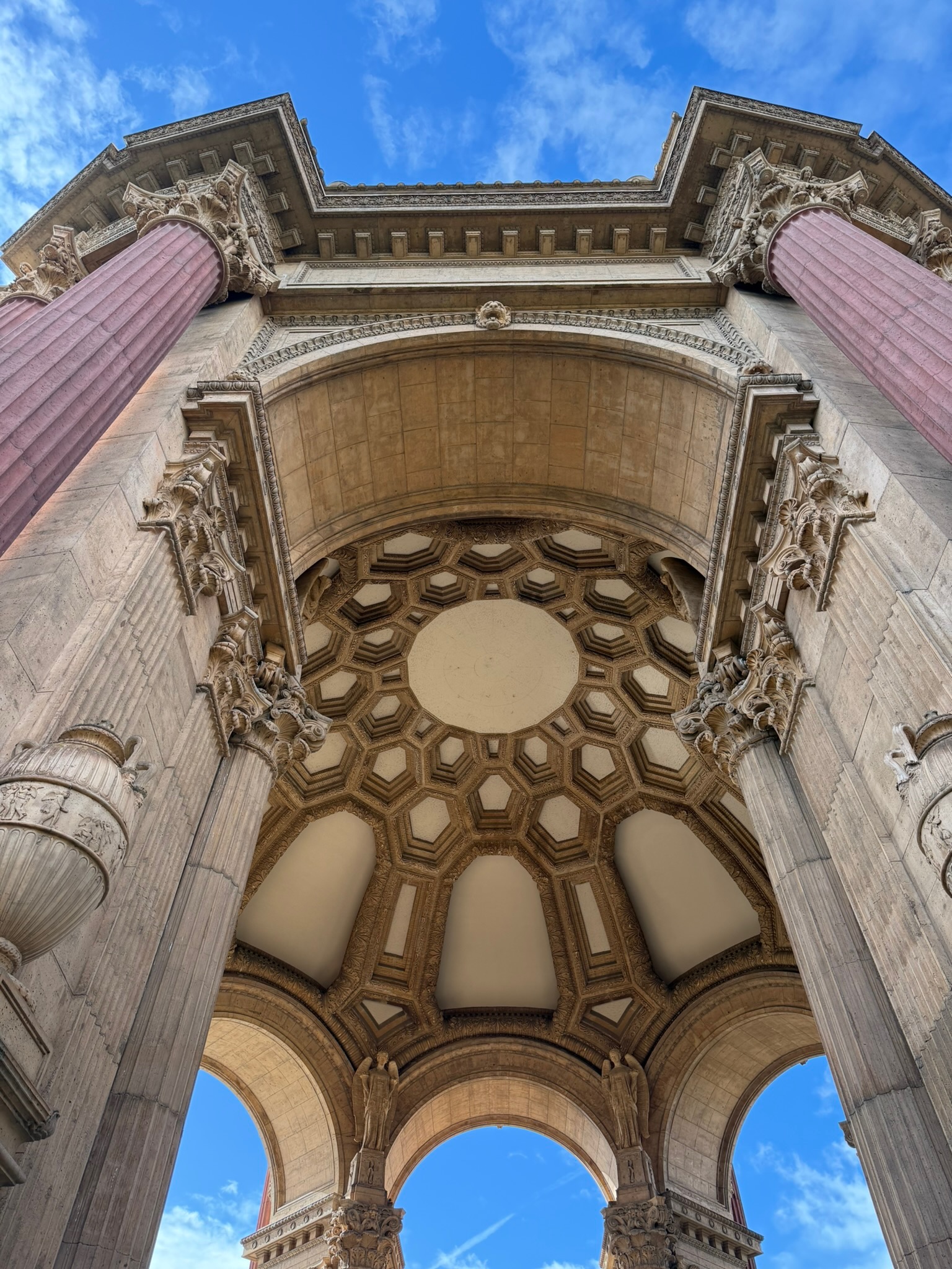Londynn at the Palace of Fine Arts — spaces for gathering.